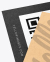 Two Kraft Business Cards Mockup