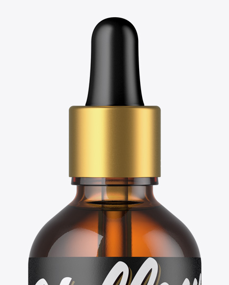 Amber Glass Dropper Bottle Mockup Amber Glass Dropper Bottle Mockup