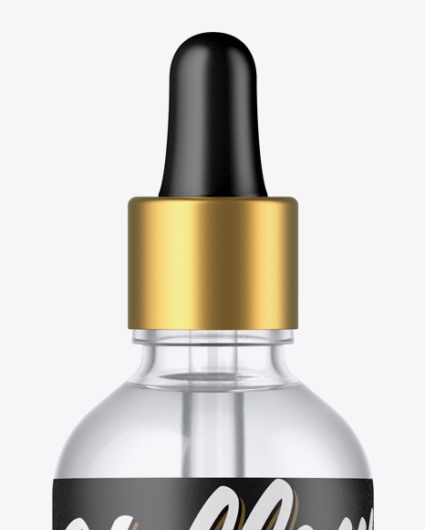 Clear Glass Dropper Bottle Mockup