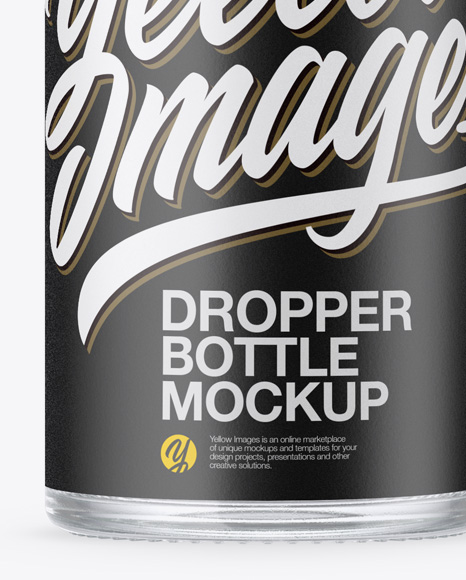 Clear Glass Dropper Bottle Mockup