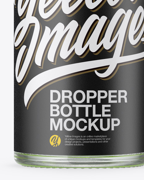 Clear Glass Dropper Bottle Mockup