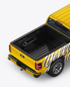 Full-Size Pickup Truck Mockup - Back Half Side View (High-Angle Shot)