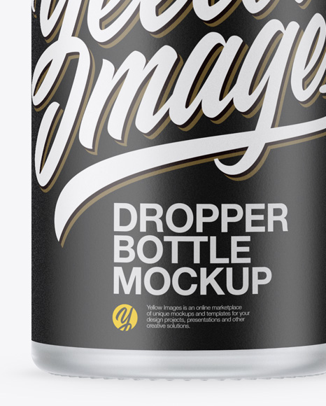 Frosted Glass Dropper Bottle Mockup