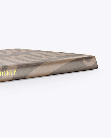 Kraft Glossy Chocolate Bar Mockup - Halfside View