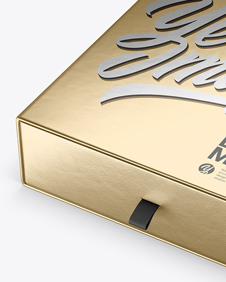 Metallic Paper Box Mockup