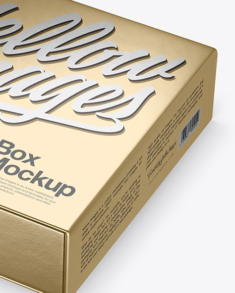 Metallic Paper Box Mockup