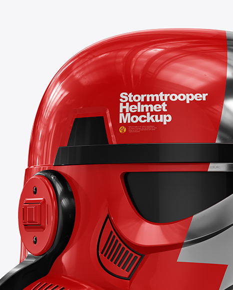 Glossy Stormtrooper Helmet Mockup