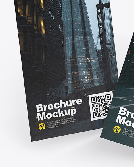 Two Textured Brochures Mockup