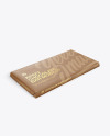 Kraft Matte Chocolate Bar Mockup - Halfside View (High Angle Shot)