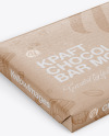 Kraft Matte Chocolate Bar Mockup - Halfside View (High Angle Shot)