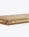 Kraft Matte Chocolate Bar Mockup - Halfside View