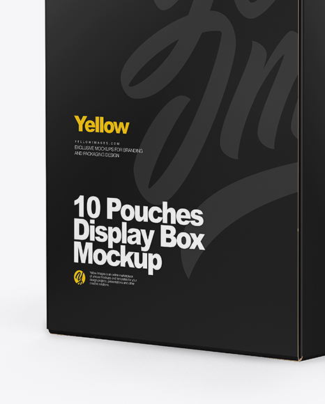 10 Pouches Display Box Mockup