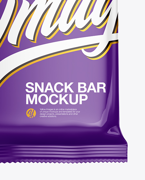 Glossy Snack Bar Mockup