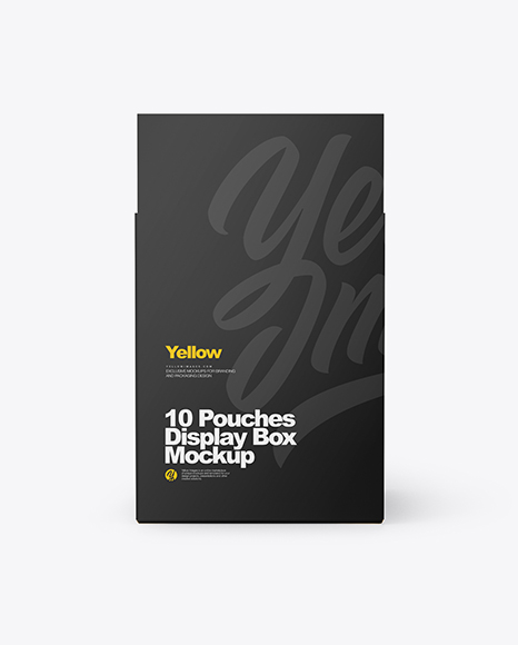 10 Pouches Display Box Mockup