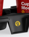 Matte Holder with Coffee Cups Mockup