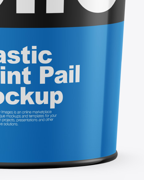 Glossy Plastic Bucket Mockup