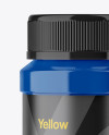 Glossy Plastic Pills Bottle Mockup - Front View