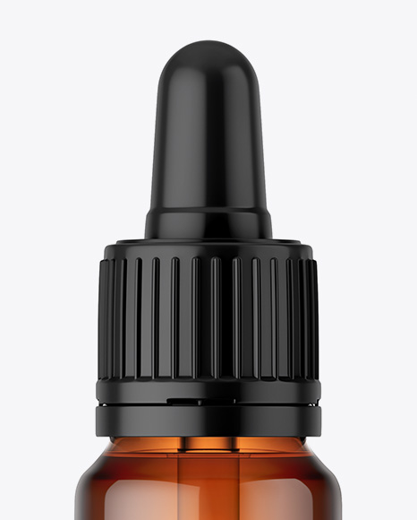 Amber Glass Dropper Bottle Mockup