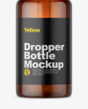 Amber Glass Dropper Bottle Mockup