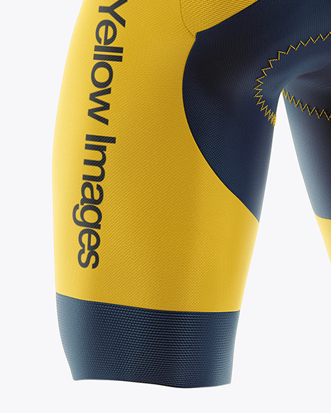 Cycling Speed Suit Mockup - Back Half Side View