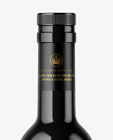 Glossy Ceramic Bottle Mockup