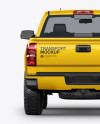 Full-Size Pickup Truck Mockup - Back View