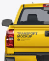 Full-Size Pickup Truck Mockup - Back View