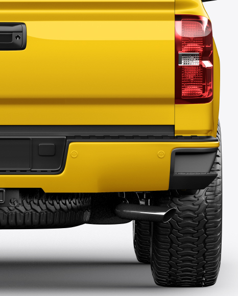 Full-Size Pickup Truck Mockup - Back View