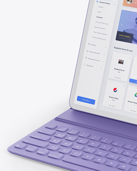 Clay Apple iPad Pro 2018 12.9 Mockup