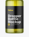 Clear Glass Dropper Bottle with Oil Mockup