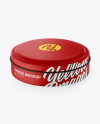 Matte Round Tin Box Mockup