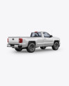 Full-Size Pickup Truck Mockup - Back Half Side View