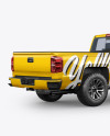 Full-Size Pickup Truck Mockup - Back Half Side View