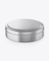 Metallic Round Tin Box Mockup