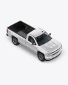 Full-Size Pickup Truck Mockup - Half Side View (High-Angle Shot)