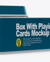 Box With Playing Cards Mockup