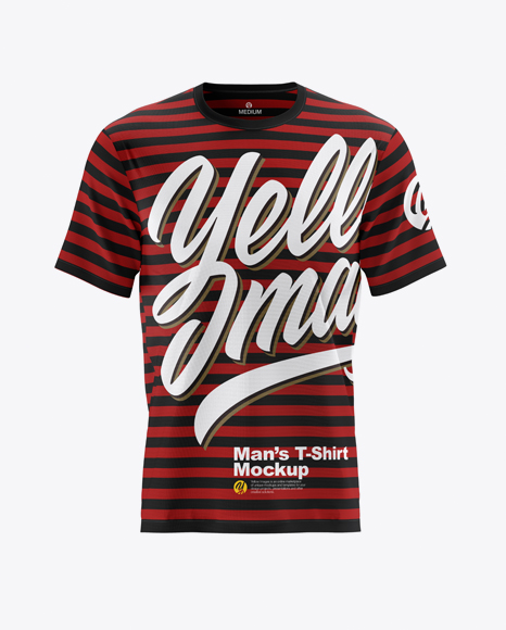 Men's Short Sleeve T-Shirt Mockup - Front View