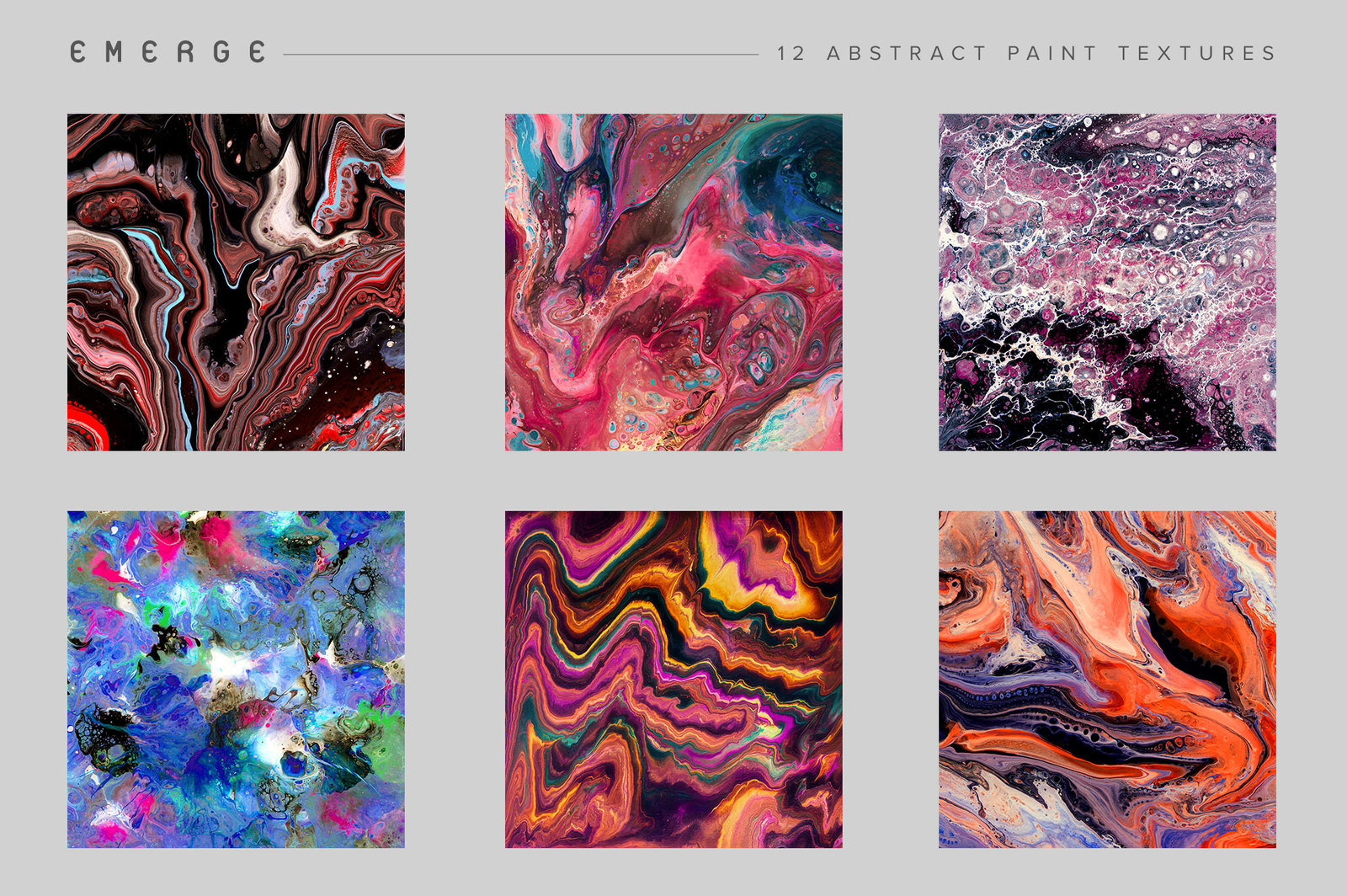 Fluid Paint Bundle: 45 Abstract Paintings