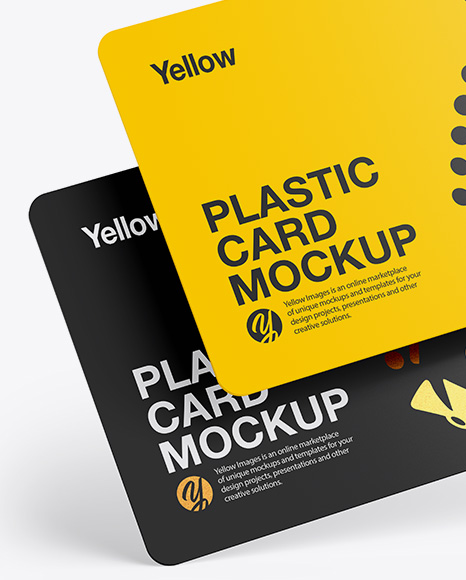 Two Plastic Cards Mockup