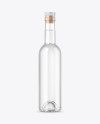 Clear Glass Vodka Bottle Mockup