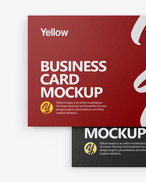 Paper Business Cards Mockup