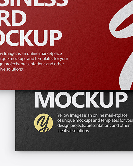 Paper Business Cards Mockup