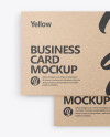 Kraft Business Cards Mockup