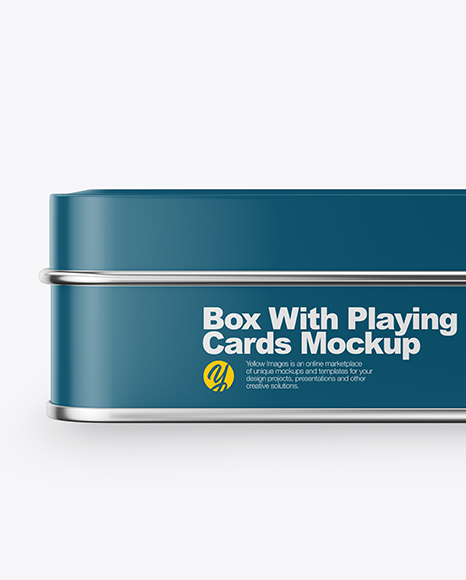 Box With Playing Cards Mockup