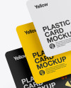 Three Plastic Cards Mockup