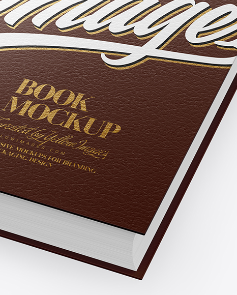 Book w/Leather Cover Mockup