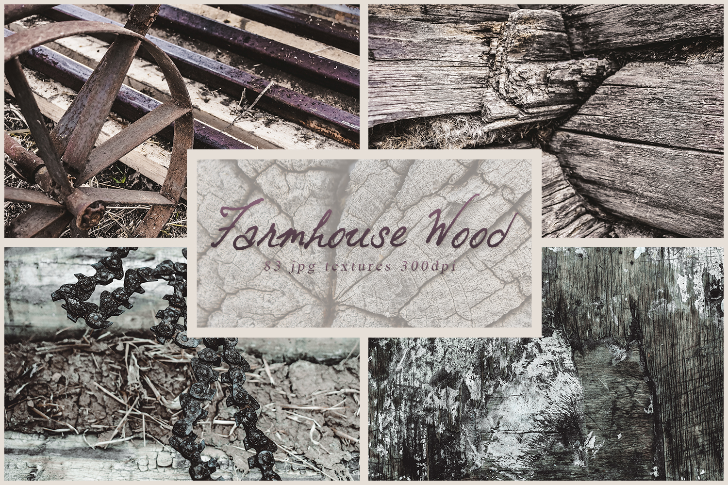 Farmhouse wood textures vintage rustic overlays