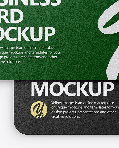 Textured Business Cards Mockup