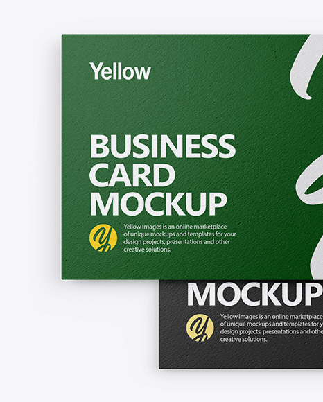 Textured Business Cards Mockup