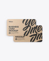 Kraft Textured Business Cards Mockup